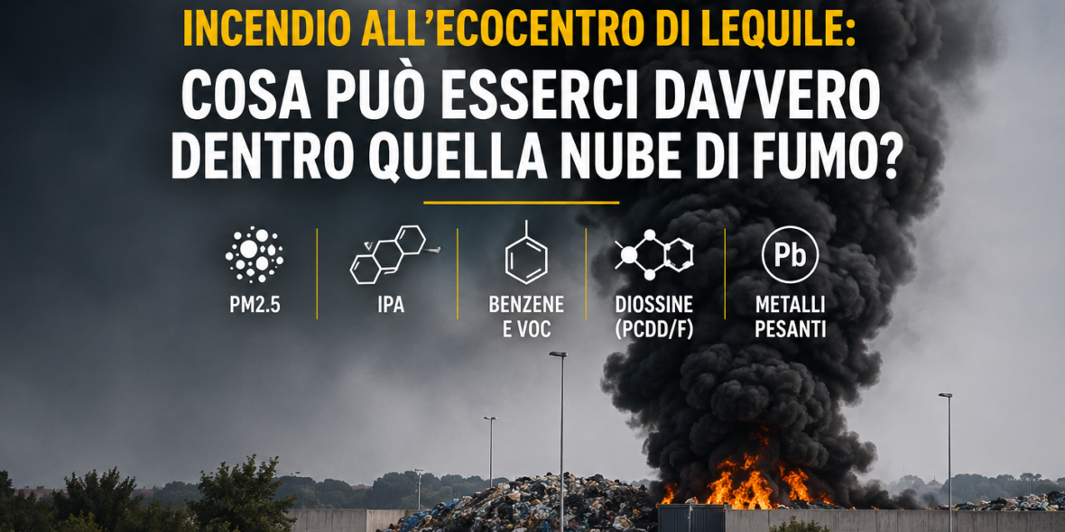 Incendio all’ecocentro di Lequile: cosa può esserci davvero dentro quella nube di fumo?